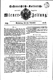 Wiener Zeitung 18161124 Seite: 1