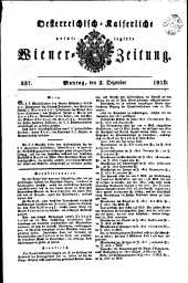 Wiener Zeitung 18161202 Seite: 1