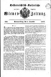 Wiener Zeitung 18161205 Seite: 1