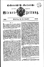 Wiener Zeitung 18161210 Seite: 1