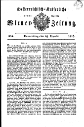 Wiener Zeitung 18161219 Seite: 1