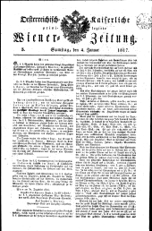 Wiener Zeitung 18170104 Seite: 1