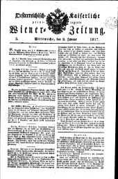 Wiener Zeitung 18170108 Seite: 1