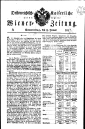 Wiener Zeitung 18170109 Seite: 1