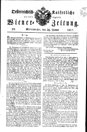 Wiener Zeitung 18170129 Seite: 1
