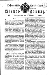 Wiener Zeitung 18170213 Seite: 1