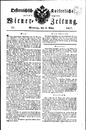 Wiener Zeitung 18170303 Seite: 1