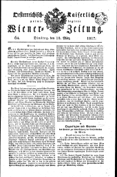 Wiener Zeitung 18170318 Seite: 1