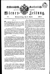 Wiener Zeitung 18170403 Seite: 1