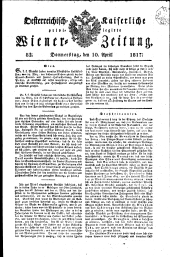 Wiener Zeitung 18170410 Seite: 1