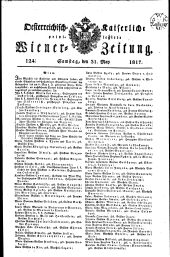 Wiener Zeitung 18170531 Seite: 1