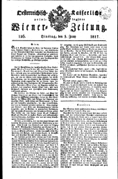 Wiener Zeitung 18170603 Seite: 1