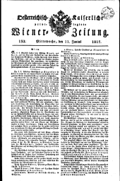 Wiener Zeitung 18170611 Seite: 1