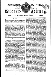 Wiener Zeitung 18170613 Seite: 1