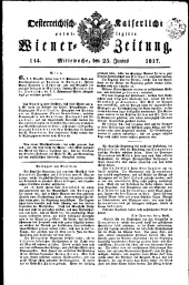 Wiener Zeitung 18170625 Seite: 1
