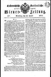 Wiener Zeitung 18170628 Seite: 1