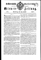 Wiener Zeitung 18170729 Seite: 1