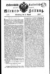 Wiener Zeitung 18170802 Seite: 1