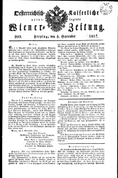 Wiener Zeitung 18170905 Seite: 1