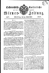Wiener Zeitung 18170909 Seite: 1