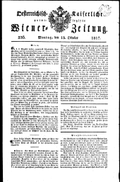 Wiener Zeitung 18171013 Seite: 1