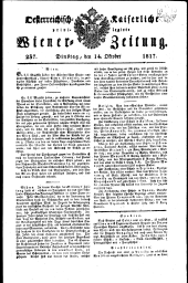 Wiener Zeitung 18171014 Seite: 1