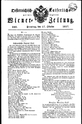 Wiener Zeitung 18171017 Seite: 1