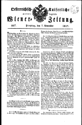 Wiener Zeitung 18171107 Seite: 1