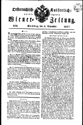 Wiener Zeitung 18171108 Seite: 1
