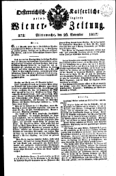 Wiener Zeitung 18171126 Seite: 1