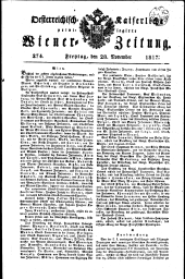 Wiener Zeitung 18171128 Seite: 1