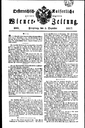 Wiener Zeitung 18171205 Seite: 1