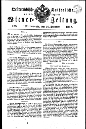 Wiener Zeitung 18171210 Seite: 1