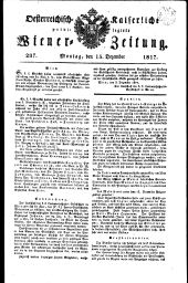 Wiener Zeitung 18171215 Seite: 1