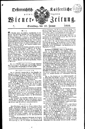 Wiener Zeitung 18180110 Seite: 1