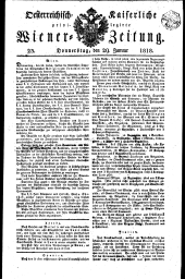 Wiener Zeitung 18180129 Seite: 1