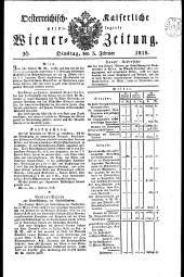 Wiener Zeitung 18180203 Seite: 1