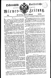 Wiener Zeitung 18180206 Seite: 1