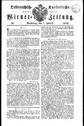 Wiener Zeitung 18180207 Seite: 1