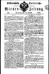 Wiener Zeitung 18180213 Seite: 1