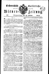 Wiener Zeitung 18180219 Seite: 1