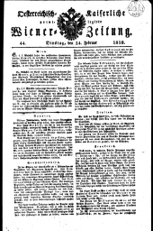 Wiener Zeitung 18180224 Seite: 1