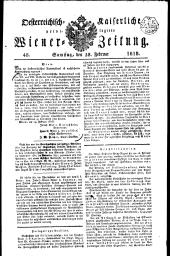 Wiener Zeitung 18180228 Seite: 1