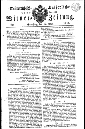 Wiener Zeitung 18180314 Seite: 1