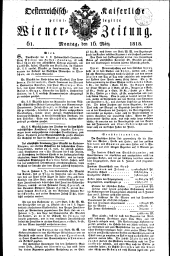 Wiener Zeitung 18180316 Seite: 1