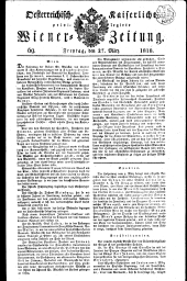 Wiener Zeitung 18180327 Seite: 1