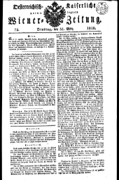 Wiener Zeitung 18180331 Seite: 1