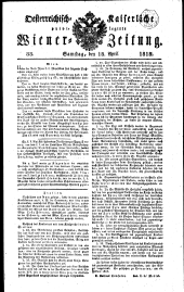 Wiener Zeitung 18180418 Seite: 1