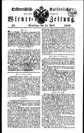 Wiener Zeitung 18180425 Seite: 1