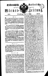 Wiener Zeitung 18180505 Seite: 1